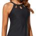 Tempt Me High Neck Tankini Top Backless Bathing Suit Tops for Women Swimsuit Top Key Hole Swim Top Only