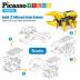 PicassoTiles STEM Kids Solar Powered Dinosaur Robot Educational Learning Engineering Building Toy 3-in-1 Creative Unique Transformation Renewable Sun Energy Science Experiment DIY Kit Boy Girl Age 8+