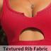 Charmo Ribbed One Piece Swimsuits for Women Cutout Scoop Neck Bathing Suit High Cut Padded Monokini