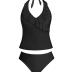 CUPSHE Women's Tankini Set Two Piece Swimsuit Ruffled Halter Low Back