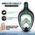 Odoland Snorkeling Packages for Adults & Youth, Full Face Snorkel Mask with Camera Mount, Adjustable Swim Fins, Mesh Bag, Anti-Fog Anti-Leak Scuba Diving Gear for Men & Women