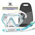 WACOOL Professional Snorkeling Snorkel Diving Scuba Package Set with Anti-Fog Coated Glass Purge Valve and Anti-Splash Silicon Mouth Piece for Men Women