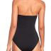 Holipick Women Tummy Control One Piece Swimsuits Strapless Bandeau Bathing Suits Slimming Halter Swimwear