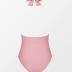 CUPSHE Women V Neck One Piece Swimsuit Halter Backless Ruched Tummy Control Bathing Suit