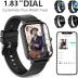 Smart Watch for Men Women SmartWatch 1.83" for iPhone Samsung Android Phone Compatible, Fitness Tracker Watch with Pedometer, Heart Rate/Sleep Monitor, Blood Oxygen, IP68 Waterproof