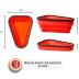 The Perfect Pizza Pack™ - Reusable Pizza Storage Container with 5 Microwavable Serving Trays - BPA-Free Adjustable Pizza Slice Container to Organize & Save Space, Red