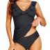 Holipick Two Piece Tankini Swimsuits for Women Tummy Control Bathing Suit Ruffle V Neck Tankini Top with Bikini Bottom