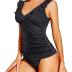 Holipick Two Piece Tankini Swimsuits for Women Tummy Control Bathing Suit Ruffle V Neck Tankini Top with Bikini Bottom