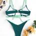 ZAFUL Women's Sexy Cutout Bikini Thong Bikini Set Tie Back Two Piece Swimsuit Bathing Suit