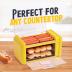 Nostalgia Oscar Mayer Extra Large Countertop 8 Hot Dog Roller and Bun Toaster Oven - Stainless Steel Rollers and Non-stick Warming Racks - Adjustable Timer