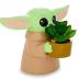 Silver Buffalo Star Wars: The Mandalorian Baby Yoda The Child Grogu 4-Inch Ceramic Mini Planter with Artificial Succulent