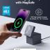 Anker MagSafe Charger Stand,Anker 3-in-1 Cube with MagSafe, 15W Max Fast Charging Stand, Foldable Wireless Charger for iPhone 15/14/13, Apple Watch S1-8/Ultra, AirPods (30W USB-C Charger Included)
