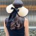 Camptrace UPF 50+ Sun Visors for Women Wide Brim Beach Hat Foldable Straw Visor Hat Ponytail Summer Packable