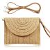 COOKOOKY Straw Clutch Handbag Summer Beach Straw Purse for Women woven Envelope Bag