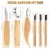 Wood Whittling Kit 6PCS Professional and High Performance Stainless Steel Tools Set  for Beginner Carving for Adults and Kids Beginners Wood Carving Kit Set