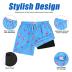 American Trends Men's Swim Trunks Board Shorts Quick Dry Mens Swimming Trunks with Compression Liner