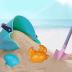 IOKUKI Long Shovels Sand Toys Set with Mesh Bag Including Dump Truck, Beach Buckets, Shovels, Rakes, Molds, Outdoor Beach Toys Tool Kit for Kids, Toddlers, Boys and Girls (15 PCS) Age 3+