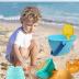 IOKUKI Long Shovels Sand Toys Set with Mesh Bag Including Dump Truck, Beach Buckets, Shovels, Rakes, Molds, Outdoor Beach Toys Tool Kit for Kids, Toddlers, Boys and Girls (15 PCS) Age 3+