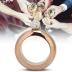 Bracelet Flask Hip, 3.5oz Stainless Steel Bracelet Shape Hollow Round Hip Flask with Crystal Lid Portable Dance Birthday Party Flask Women Girls Men(Bright rose gold)