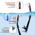 Snorkel Set Pano 3 Window Adult Snorkeling Gear, Professional Snorkel Goggles Anti-Fog Diving Mask, Anti-Leak Swim Mask and Dry Top Snorkel for Diving, Snorkeling, Swimming