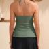 Yonique 2 Piece Swimsuits for Women Halter Tankini Top with Skirt Bottom V Neck Bathing Suit