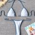 TASHEHE Women's Triangle Thong Bikini Set Sexy String Brazillian Two Piece Swimsuit Cute Bathing Suit