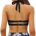 Women's Supportive Halter Bikini Padded Push Up Ruched Bust Hook Back Swimsuit Bathing Suit Tops Only