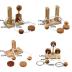 Brain Teaser Puzzle Wooden Threading Rope Loop Puzzle Luban Lock Brain Teaser Game Adult Kids Toy Puzzles for Adults (4)