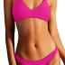 ZAFUL Women's Solid Spaghetti Strap Bralette Bikini Set Two Piece Swimsuit