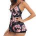 SEAFORM Women's Tankini Bathing Suits Two-Piece Tummy Control Swim Dress High Waist Printing Padded Swimsuits with Boyshorts