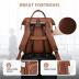 Leather Laptop Backpack for Women with USB Port - 17in, Travel Purse for Nurse, Teacher, College, Business - Carry On Backpack by LOVEVOOK