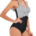 American Trends Swimsuit Women One Piece Tummy Control Bathing Suit for Women Modest V Neck Swimwear