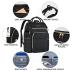 VANKEAN 17 Inch Laptop Backpack for Women Men Fashion Computer Work Bag, Large Capacity Waterproof Backpack with USB Port & RFID Pockets, College Daypack Business Travel, Black