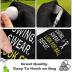 Funny Golf Towel, Swing Swear Look for Ball Repeat - Golf Gifts for Men, Golf Accessories for Men, Embroidered Golf Towels for Golf Bags with Clip, Black