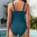 Yonique Womens Two Piece Swimsuits Ruffle Flounce Tankini Tummy Control Bathing Suits V Neck Swimwear