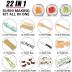Sushi Making Kit, 22 in 1 Sushi Roller Maker Bazooker Kit with Bamboo Mats, Chef's Knife, Chopsticks, Sauce Dishes, Rice Spreader, Avocado Slicer for Beginners, Family, Friends, Home
