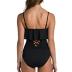 La Blanca Women's Standard Island Goddess Ruffle Bandeau One Piece Swimsuit