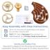 Mindsight Moving Kinetic Wall Art - Wind up to power peaceful 'Ripple' motion (no battery) - Calming Wall Décor for Living Room, Office, Bedroom, Kitchen - Hand Crafted Wood - Canyon Brown