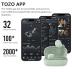 TOZO A1 Mini Wireless Earbuds Bluetooth 5.3 in Ear Light-Weight Headphones Built-in Microphone, IPX5 Waterproof, Immersive Premium Sound Long Distance Connection Headset with Charging Case, Green