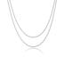 Tasiso Silver Plated Rope Chain Necklace Dainty Shiny Twist Chain Necklace For Women Sparkling Choker Necklace Set Stacking Minimalist Jewelry Gift 38/42CM