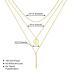 Vjoypro Gold Necklaces for Women Trendy, 14K Gold Plated Initial L Letter Gold Layering Y-Necklaces Coin Pendant Necklace Dainty Bar Trendy Long Necklaces Jewelry Gifts for Women Teen
