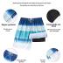 difficort Mens Swim Trunks with Compression Liner Quick Dry Bathing Suits Shorts with Zipper Pockets