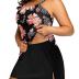 Yonique Women Two Piece Plus Size Tankini with Skirt Tummy Control Bathing Suits High Neck Swimsuits