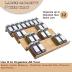 Angimio Bamboo Spice Rack Drawer Organizer - 8 Pieces Set- 7" Wide Per Piece - Combine Pieces Into 14" Wide Rack (7" or 14")
