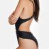 CUPSHE One Piece Swimsuit for Women Bathing Suit Cut Out Cross Back Tie Deep V Neck Ruched High Cut