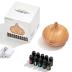 InnoGear Aromatherapy Diffuser & 10 Essential Oils Set, 400ml Diffuser Ultrasonic Diffuser Cool Mist Humidifier with 4 Timers 7 Colors Light Waterless Auto Off for Large Room Office, Yellow Wood Grain