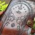 Quirky Craft Brown Leather Journal, Doors of Durin, Tolkien Lord of the Ring Embossed Journal, Book of Shadows Notebook