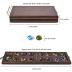 AMEROUS Wooden Mancala Board Game Set with 72+8 Bonus Multi Color Glass Stones - Folding Board - Mancala Instructions, Classic Family Board Game for Kids Adults, Tabletop Version