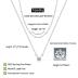 Tewiky Silver Necklace for Women, Dainty Silver Layered Necklaces Sterling Silver Diamond Pendant Necklace Simple Silver Chain Choker Necklaces Fashion Silver Set Jewelry Gifts for Womens