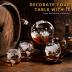Gifts for Men Dad Husband Fathers Day from Daughter Son, Whiskey Decanter Set with 4 Etched Globe Glasses, Unique Anniversary Birthday House Warming Gift for Brother Boyfriend, Cool Bourbon Presents